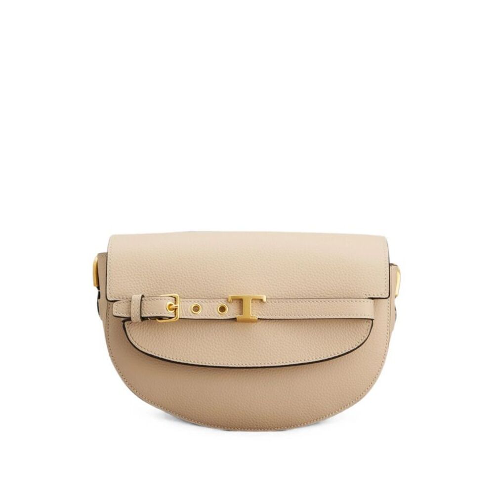 T Signature Mini Leather Shoulder Bag Women